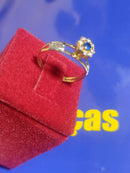 Anel Oval Colação de Grau Formatura Feminino Todo Ouro 18 Kilates Peso 1.20 Gramas Cabeça 6 mm Todos todos os Cursos