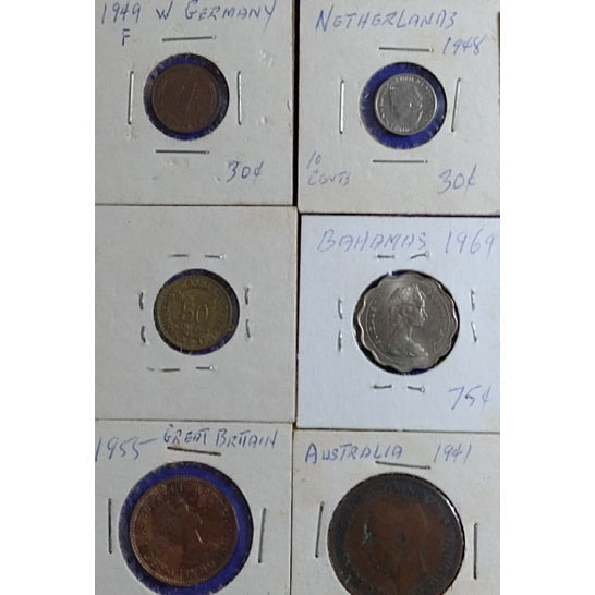 12 moedas estrangeiras coleção e colecionadores