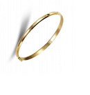 Pulseira Bracelete 18 kilates 6 Gramas 4 mm Trava de Segurança Oco Polido liso