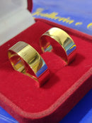 Alianças Casal Par Ouro 18 kilates 10 Gramas 8 mm Maciço