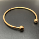 Bracelete Maciço Ouro18 kilates 15 Gramas 6 mm resistente Modelo Polido sem fecho e bolas 10 mm