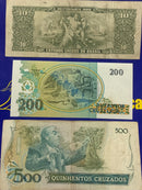 7 Cédulas Banco Central do Brasil Antigas Coleção  Nova, Raras e Colecionáveis