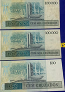 7 Cédulas Banco Central do Brasil Antigas Coleção Nova e Raras