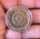 Moeda 25 Pesos Argentino Primeira Moeda Patrica Nova em Cápsula
