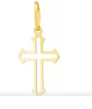 Pingente Cruz Peso 1.45 Gramas 1.55 mm Ouro18 Kilates Cazada