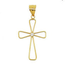 Pingente Cruz Ouro 18 Kilates 2.50 Gramas  25 mm Com Pedra Zircônia