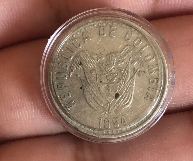 Moeda República De Colômbia 1994 Na Cápsula