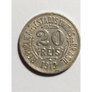 Moeda de 20 Reis 1919 soberba cubro níquel República do Brasil