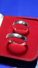 Casal Par de Alianças Anatômica Namoro Prata 950  Namoro e Cmpromisso 6 mm Lisa Anatômica