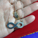 Colar Prata 950  do Infinito tamanho colar 45 cm 1 mm e infinito 39mm x 15 mm Peso total 4,50 Gramas