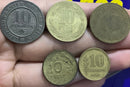 Moedas 10 Centimes, 10 Pesos e 10 Centavos 5 Moedas Raras