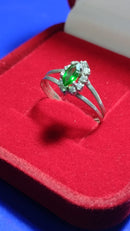 Anel Prata 950 Topo 9 X 6.2 mm Todas formaturas e Cursos Pedra 6 x 2.7 mm Zircônia