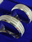 Alianças Namoro Prata 950 Trabalhada 7 mm