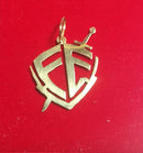 Pingente Ouro 18 Kilates FÉ 30 mm x 20 mm Peso 2 Gramas