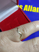 Anel Falange Ouro 18 Kilates Maciço Peso 1.00 Grama 1 mm