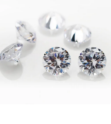 Pedra Zircônia Branca Para Pingente Anel Brincos 10 mm Alta Qualidade