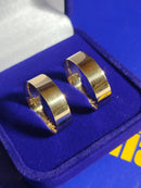 Alianças 6 mm 8 Gramas Maciça Brilhosa Ouro 18 Kilates