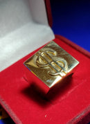 Anel Ouro 18 Kilates Oval Aberto Peso 9 Gramas 18 mm