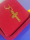 Pingente Cruz 20 mm Ouro 18 Kilates Peso 0.40 Grama