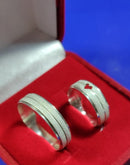 Alianças Prata Coração Namoro Compromisso Prata 950 de lei 5 mm