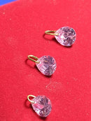 Pingente Ouro 18 kilates Peso 0.80 Grama 10 mm Zircônia