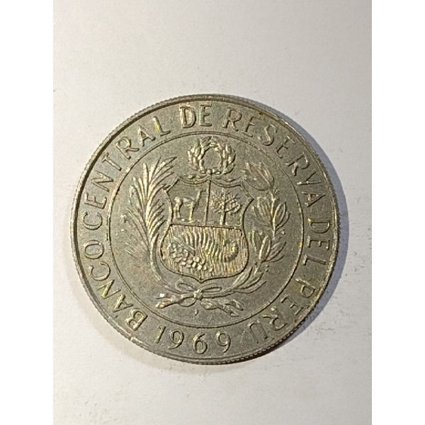 Moeda 5 Soles de Oro Peru 1969  25 mm