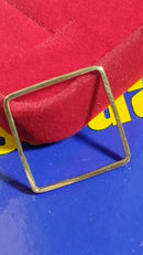 Anel Quadrado Ouro 18 kilates 1,30  Gramas 1 mm Maciço