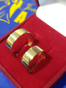 Alianças Casal Par Ouro 18 kilates 10 Gramas 8 mm Maciço