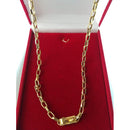 Cordão Barguet Ouro 18 K/ Oco /5 Mm / 22 Gramas/ 65 Cm