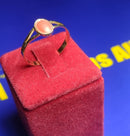 Anel Pedra Coral Peso 1.50 Gramas Topo 7 mm x 5 mm