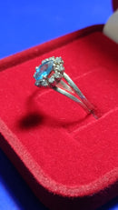 Anel De Formatura Feminino Prata 950 TOPO 9 X 6.2 mm Todas formaturas e Cursos Pedra 6 x 2.7 mm Zircônia