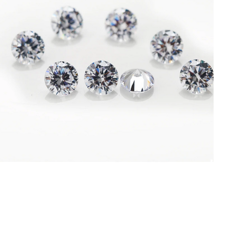 Zircônia 1.5 mm Gemstone Sintética, Corte Redondo, Branco 50 Pedras