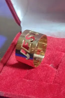 Anel Jesus Ouro 18 Kilates 6.10 Gramas 10 mm