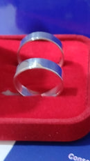 Alianças de Compromisso Prata 950 Largura 5.50 mm Tradicional Lisa