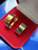 Alianças Par Ouro 18 Kilates 10 Gramas 8 mm Maciça