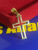 Pingente 24 mm Cruz Ouro 18 Kilates 1.50 Gramas Maciça