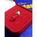 Anel ouro 18 kilates 0.60 gramas aro 1 m coração 6 mm Maciço