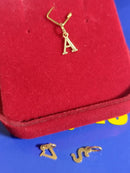 Pingente Letrinha A 5mm Ouro 18 Kilates Peso 0.10 Grama Todas Letras