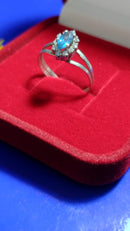 Anel De Formatura Feminino Prata 950 TOPO 9 X 6.2 mm Todas formaturas e Cursos Pedra 6 x 2.7 mm Zircônia