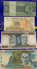 7 Cédulas Banco Central do Brasil Antigas Coleção  Nova, Raras e Colecionáveis