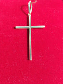 Pingente Cruz Palito Ouro 18 Kilates Peso 1.05  Gramas 46 mm Tubo Oco 1.1 mm