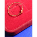 Anel ouro 18 kilates 0.60 gramas aro 1 m coração 6 mm Maciço