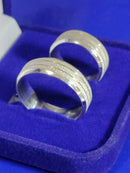 Alianças Namoro Prata 950 Trabalhada 7 mm