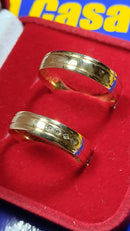 Alianças Noivado Casamento  Retas Lisas Larga Ouro 18 Kilates Alianças Brilhosas 5 Gramas 4 mm