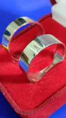 Par Alianças Prata 950 Namoro ,Compromisso Noivado, Casamento 7 mm