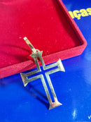 Pingente Cruz Ouro 18 k Peso 3,00 Gramas 33 mm