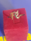 Anel Ouro 18 Kilates Fé peso 0.60 Gramas 8 mm