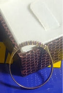 Anel Meia Aliança Rubi Pedra 0.50 mm Peso 1.10 Grama Ouro 18 Kilates