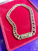 Pulseira ouro 18 kilates Elos 10 gramas 7 mm 20 Cm  Oca 22 Cm