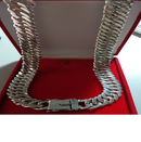 Cordão prata Elos duplo 103 Grmaas 55 Cm 11 mm